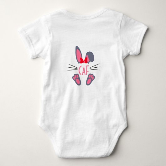 Monogramroze Mijn eerste Pasen Romper (Achterkant)