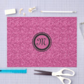 Monogramroze roze glitter en zwarte sparkles tissuepapier (Craft)