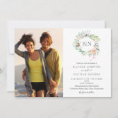 Monogramrozen groenelementen Bloemstuk 2 Foto Brui Kaart (Voorkant)