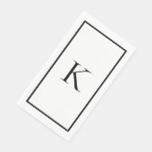 Monograms Wedding Bridal Shower Name Black White  Servet (Hoek)