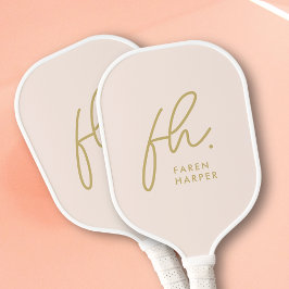 Monogramschrift Modern Girly Pickleball Paddle
