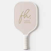 Monogramschrift Modern Girly Pickleball Paddle (Voorkant)