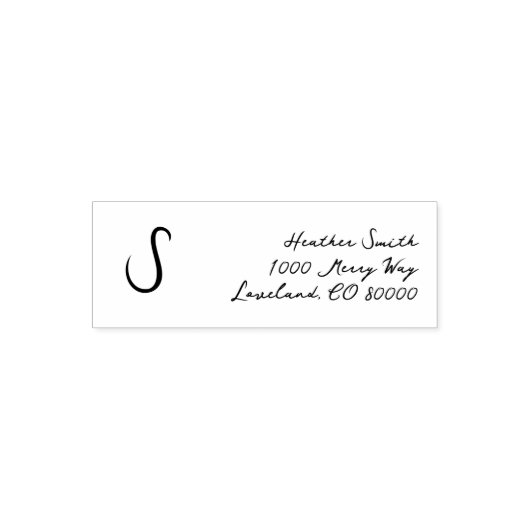 Monogramscript Zelfinktende Stempel (Design)
