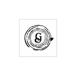 Monogramstempel voor instapkaarten, paspoortkaarte rubberstempel