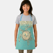 Monogramsterren op blauw Schort (Insitu)