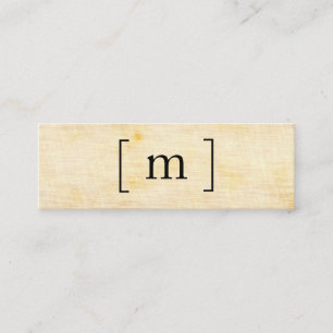 Monogramsteun / Vintage textuur Mini Visitekaartje