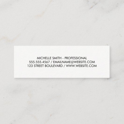 Monogramsteun / Vintage textuur Mini Visitekaartje (Achterkant)