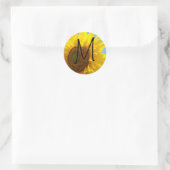 Monogramstickers Envelopzegels Letters Lettering Ronde Sticker (Tas)