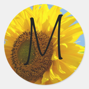 Monogramstickers Envelopzegels Letters Lettering Ronde Sticker