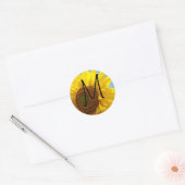 Monogramstickers Envelopzegels Letters Lettering Ronde Sticker (Envelop)