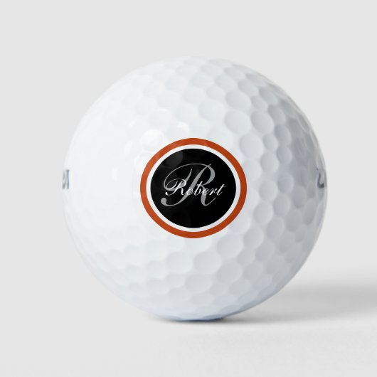 Monogramstijl mannen golfballen (Voorkant)