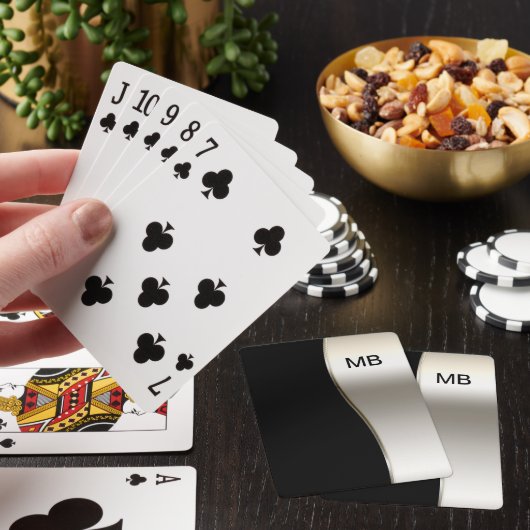 Monogramstijl mannen speelkaarten (Insitu)