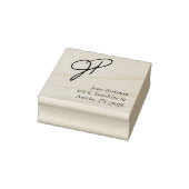 Monogramstijl | Retouradreslabel in Casual Chic-st Rubberstempel (Stempel)