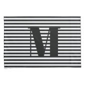 Monogramstrepen van initialen aanpassen, personali kussensloop (Voorkant-Rechts)