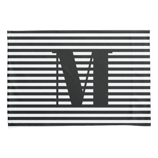 Monogramstrepen van initialen aanpassen, personali kussensloop (Voorkant-Rechts)