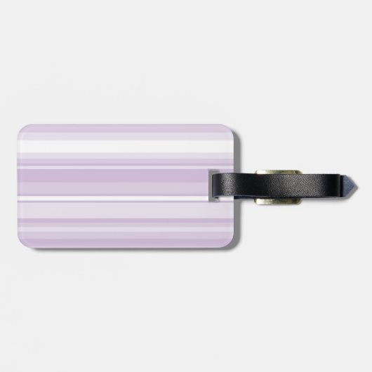 Monogramthistle paarse strepen bagagelabel (Achterkant horizontaal)