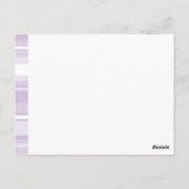 Monogramthistle paarse strepen briefkaart (Achterkant)