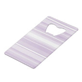 Monogramthistle paarse strepen creditkaart flessenopener (Achterkant Gekanteld)