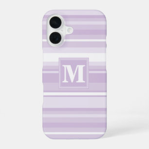 Monogramthistle paarse strepen iPhone 16 hoesje