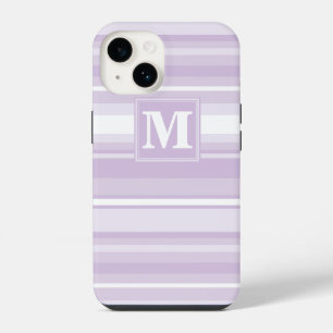 Monogramthistle paarse strepen iPhone 14 hoesje