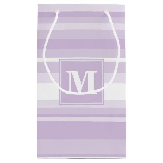 Monogramthistle paarse strepen klein cadeauzakje (Achterkant)