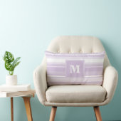 Monogramthistle paarse strepen kussen (Stoel)