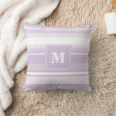 Monogramthistle paarse strepen kussen (Deken)
