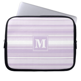 Monogramthistle paarse strepen laptop sleeve