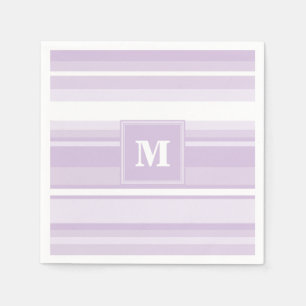 Monogramthistle paarse strepen servet