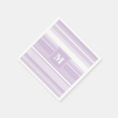 Monogramthistle paarse strepen servet (Hoek)