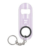 Monogramthistle paarse strepen sleutelhanger flessenopener (Voorkant)