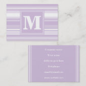 Monogramthistle paarse strepen visitekaartje (Voorkant / Achterkant)