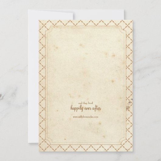 Monogramuitnodiging voor sproeiers kaart (Achterkant)