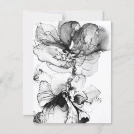 Monokrom blomma briefkaart