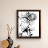 Monokrom blomma kartonnen onderzetters