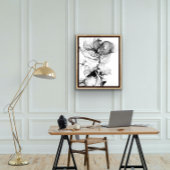 Monokrom blomma kartonnen onderzetters