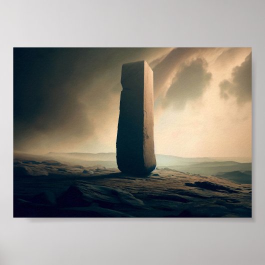 Monoliet op Desert Planet Poster (Voorkant)
