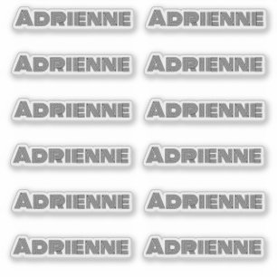 Monoline grote letters gepersonaliseerde naam sticker