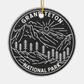 monoline van het nationaal park Grand Teton Keramisch Ornament (Voorkant)