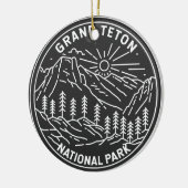  monoline van het nationaal park Grand Teton Keramisch Ornament (Links)