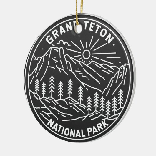  monoline van het nationaal park Grand Teton Keramisch Ornament (Links)