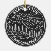  monoline van het nationaal park Grand Teton Keramisch Ornament (Achterkant)