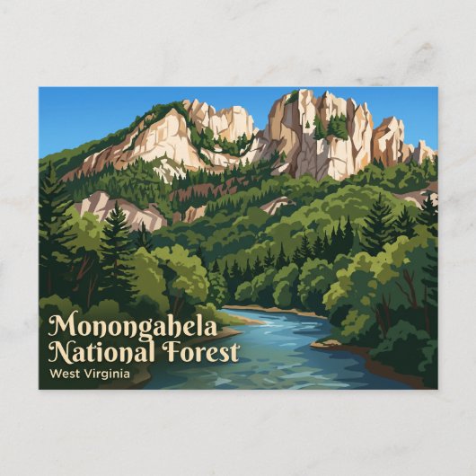 Monongahela National Forest VS Briefkaart (Voorkant)