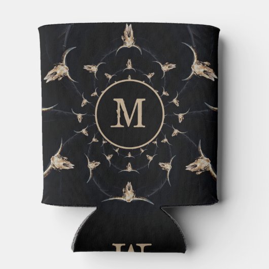 Monongram westerne bull Skull Land Blikjeskoeler (Achterkant)