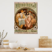 monopole, Reims Champagne Adverteren kunst Poster (Keuken)