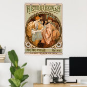  monopole, Reims Champagne Adverteren kunst Poster (Thuiskantoor)