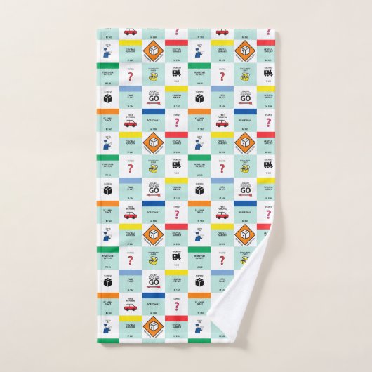 monopolie kartonnen spelletjesavond handdoek (Handdoek)