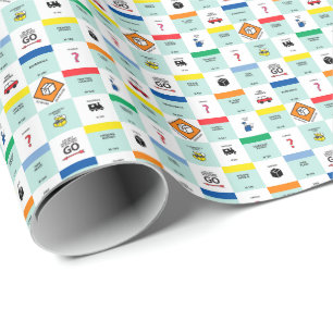 monopoly kartonnen spelletjesavond cadeaupapier