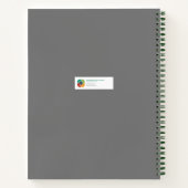 Monoprinted Egret Dream and Believe Spiral Journal Notitieboek (Achterkant)