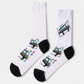 Monorail autisme puzzelstukjes trein sokken (Links)